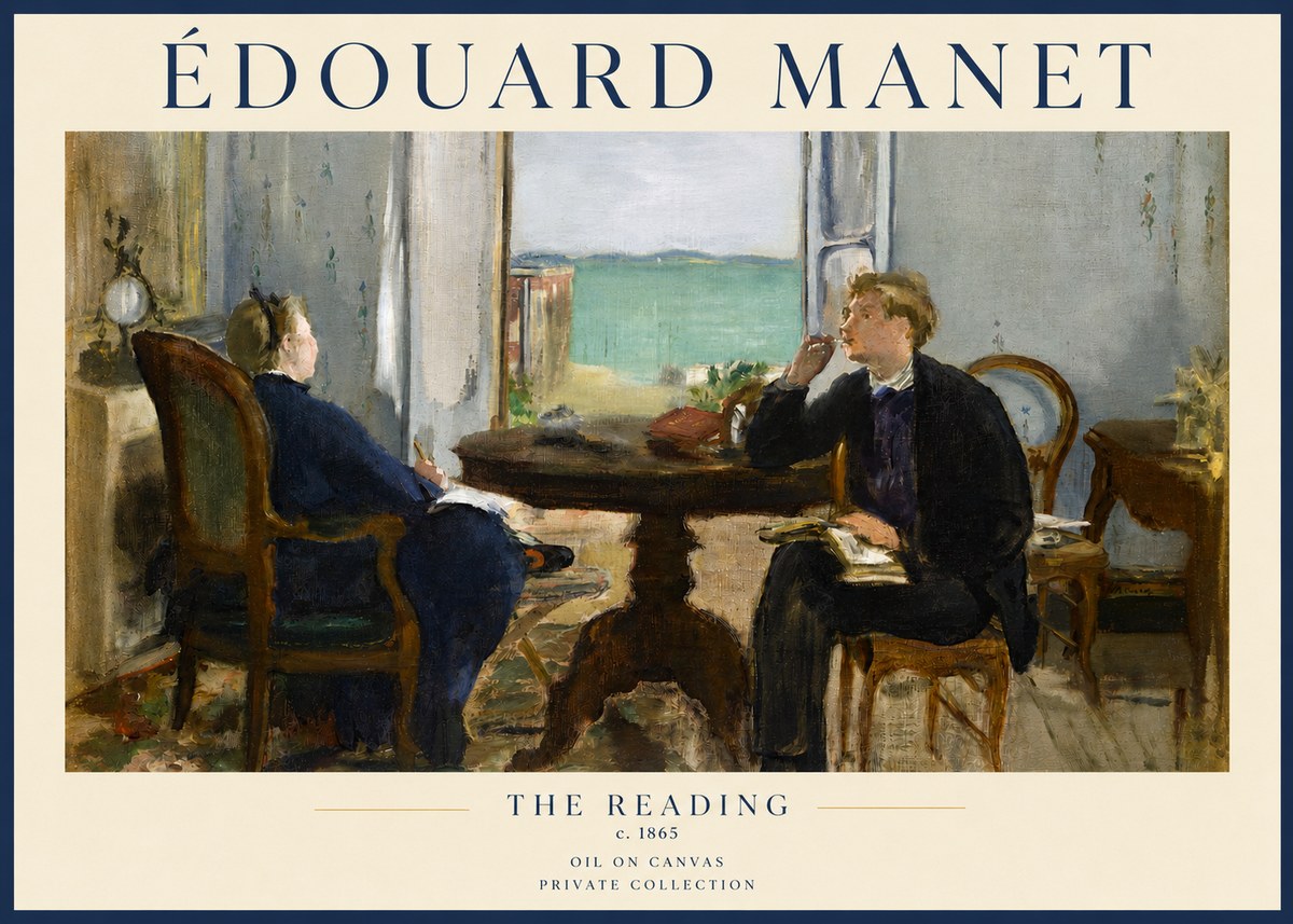 Édouard Manet The Reading No3 - Plakat