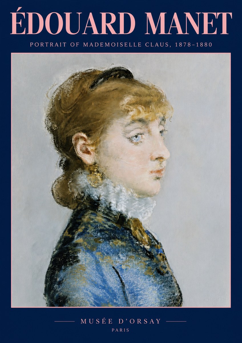 Édouard Manet Portrait of Mademoiselle Claus No3 - Plakat