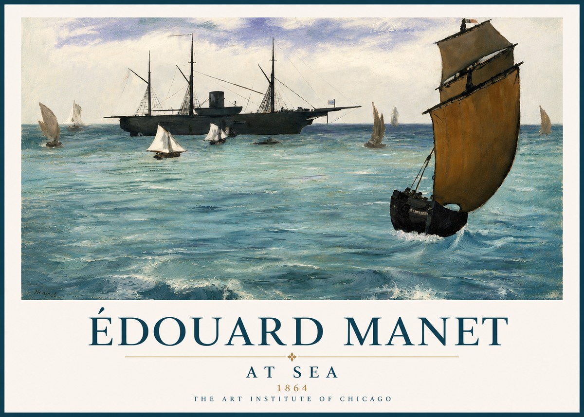 Édouard Manet At Sea No5 - Plakat