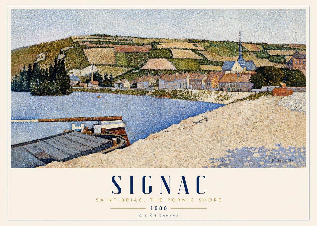 Signac Saint-briac, the Pornic Shore No3 - Plakat
