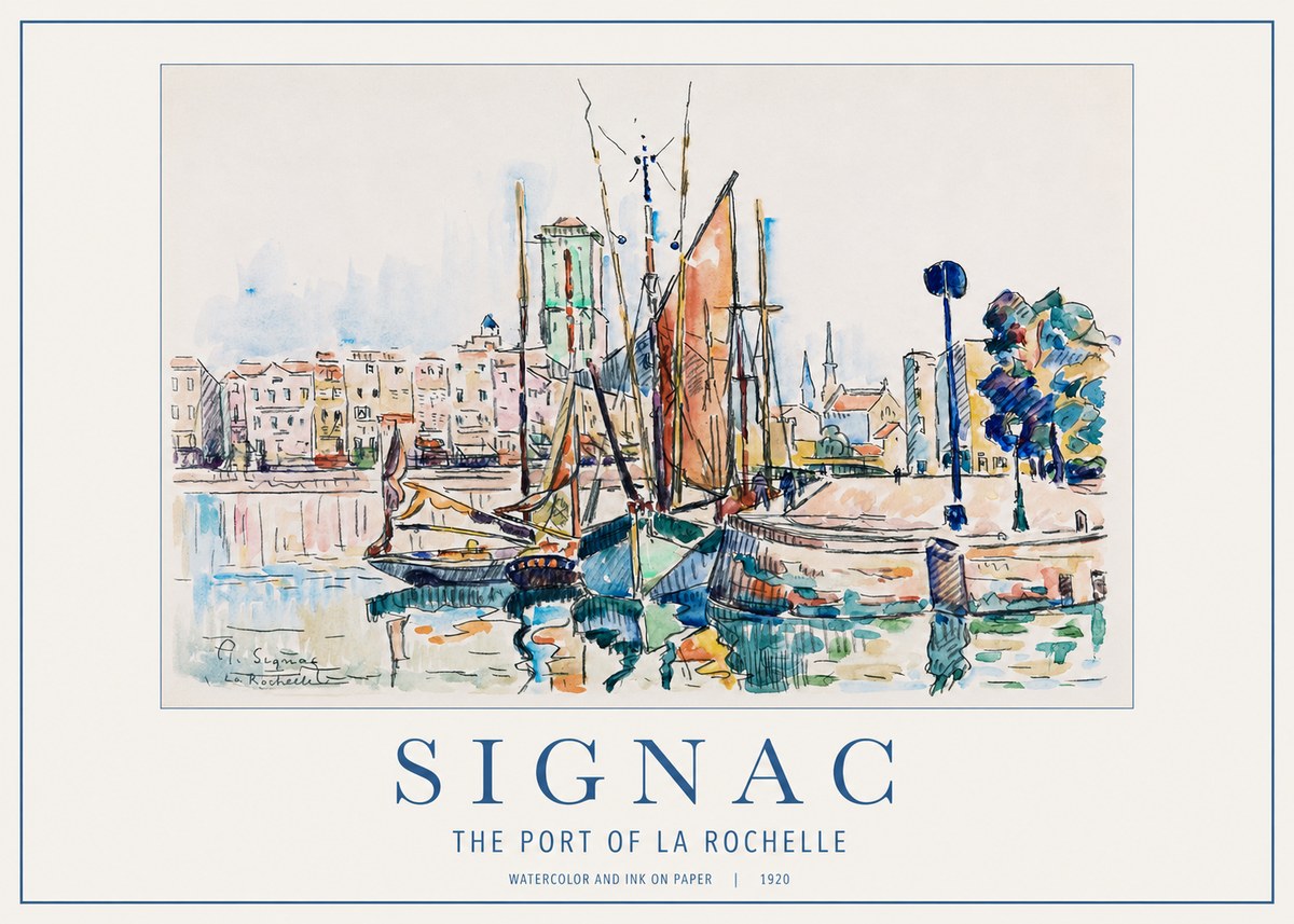 Signac The Port of La Rochelle No1 - Plakat