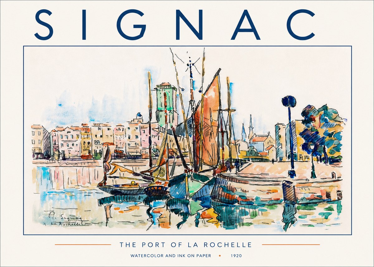 Signac The Port of La Rochelle No5 - Plakat