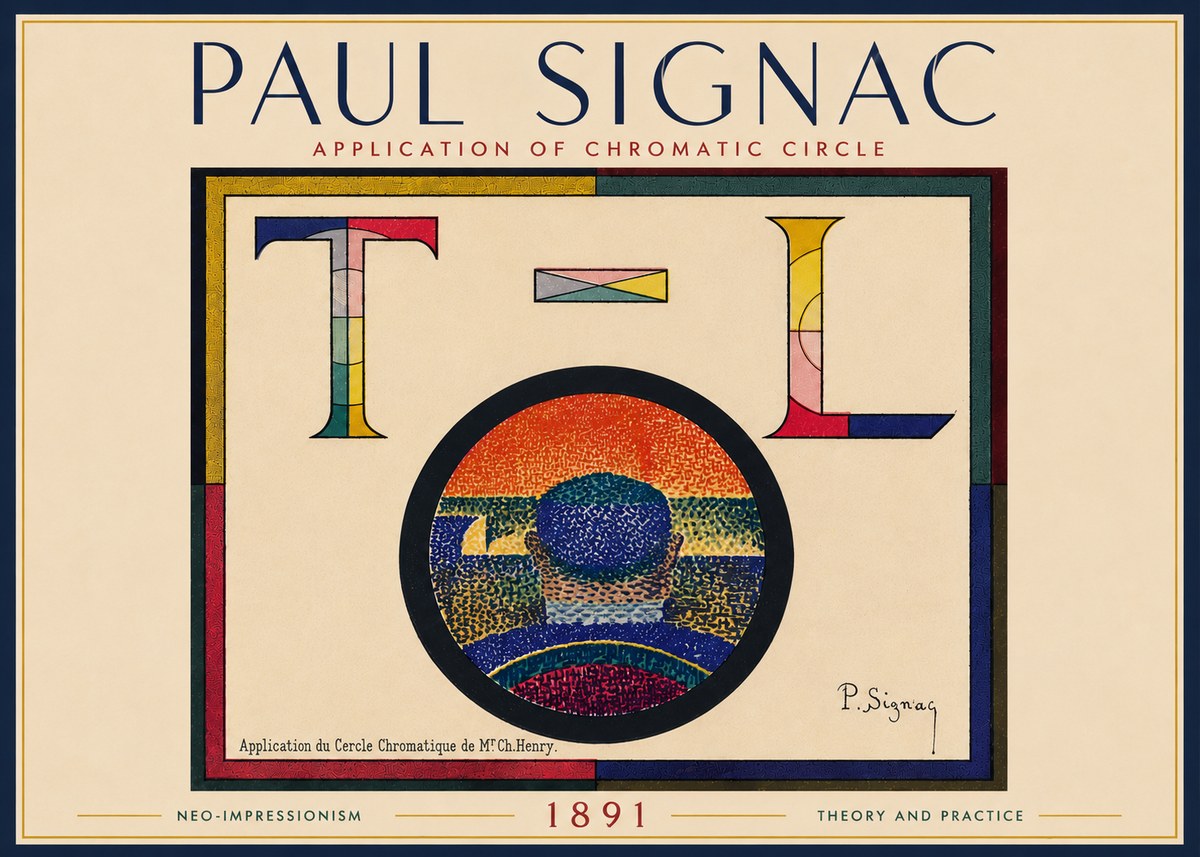 Signac Application of Chromatic Circle No6 - Plakat