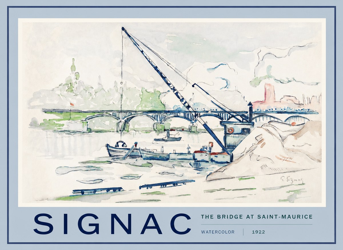 Signac The Bridge at Saint-maurice No2 - Plakat