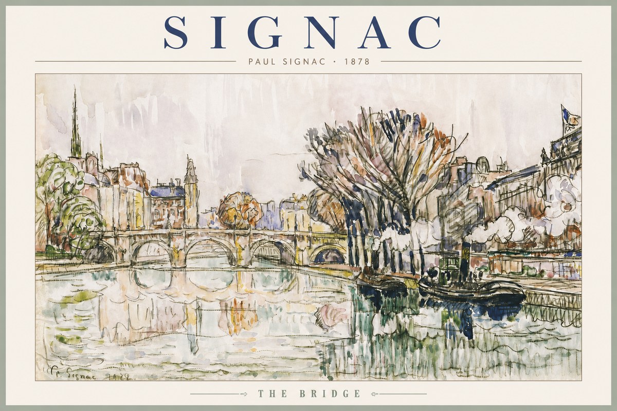 Signac The Bridge I No3 - Plakat