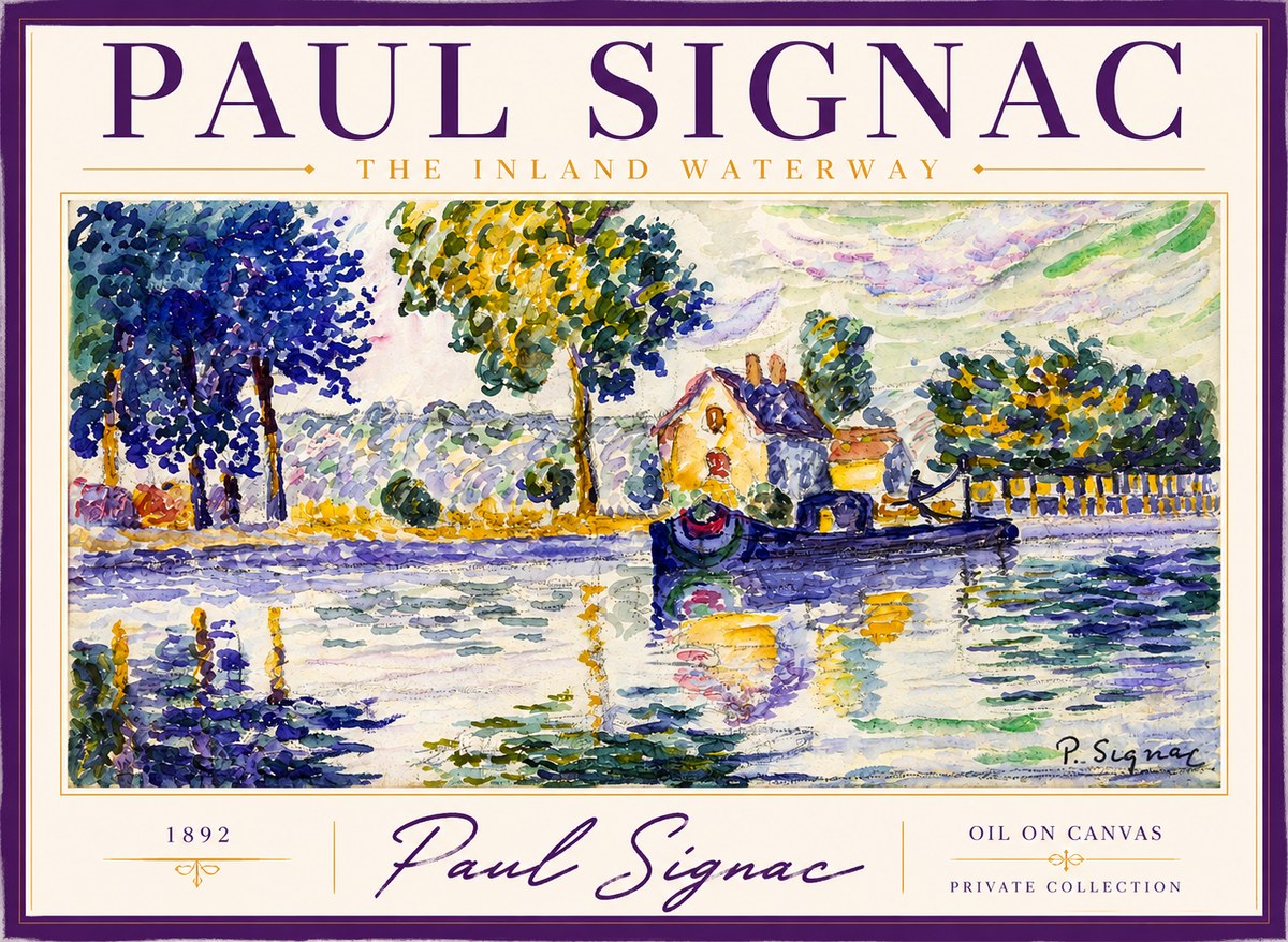 Signac The Inland Waterway No2 - Plakat