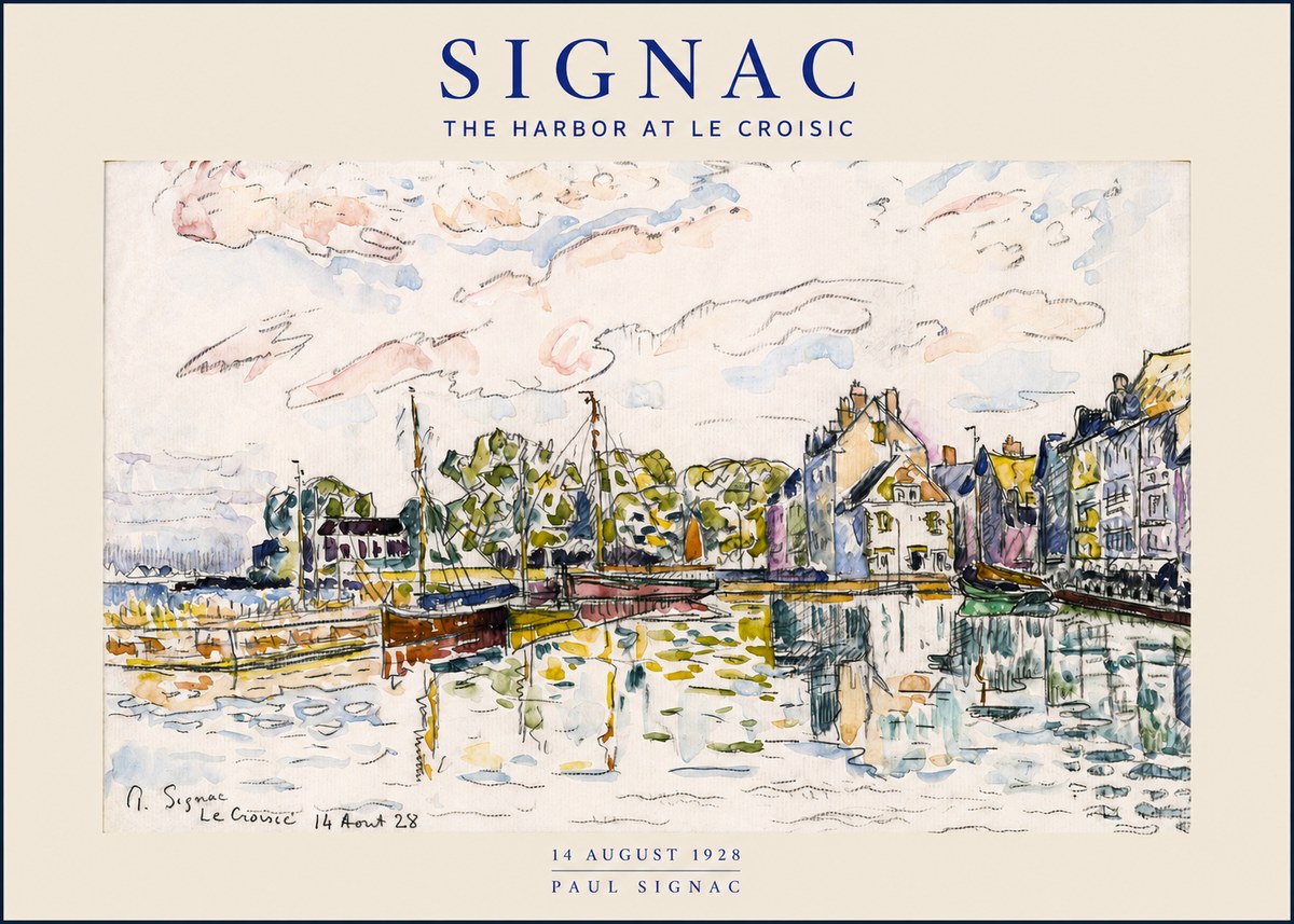 Signac The Harbor at Le Croisic No2 - Plakat