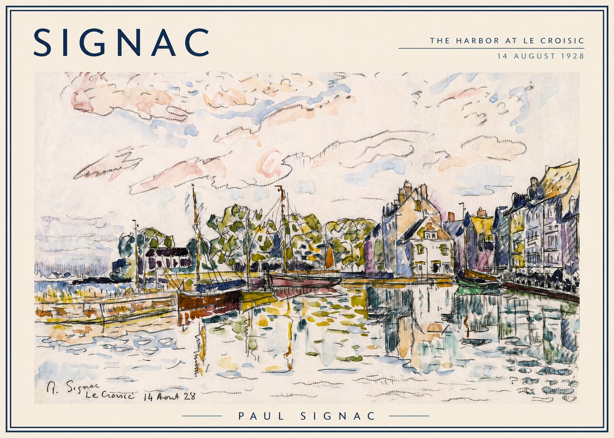 Signac The Harbor at Le Croisic No3 - Plakat