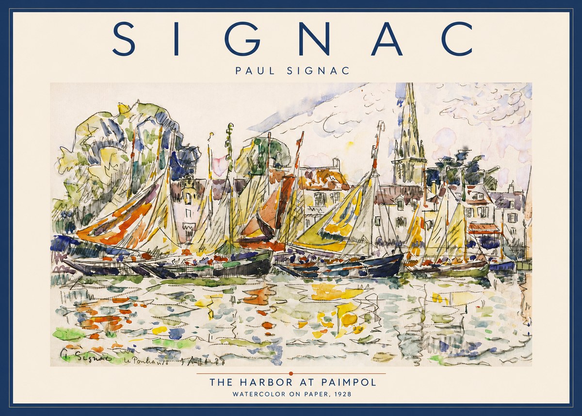Signac The Harbor at Paimpol No4 - Plakat
