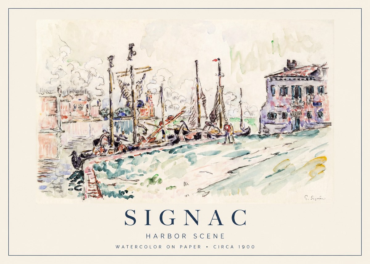 Signac Harbor Scene No1 - Plakat