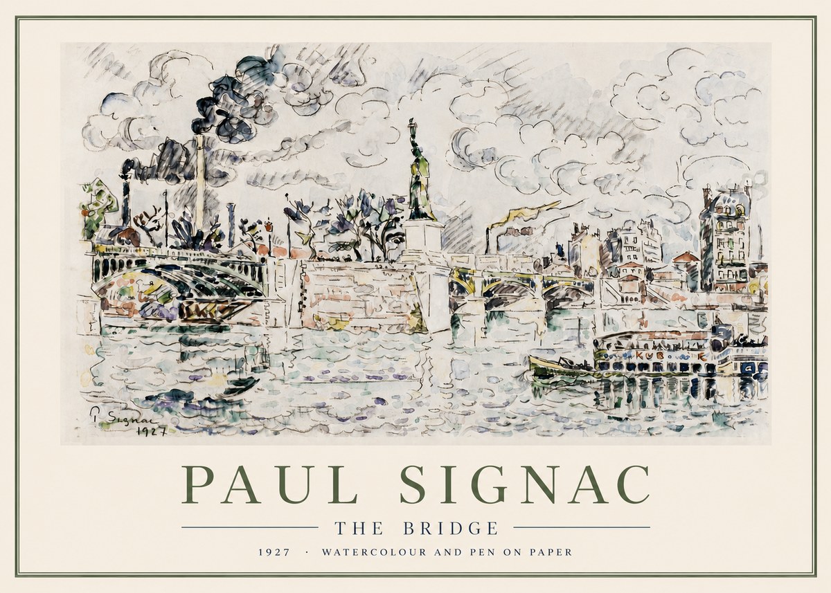 Signac The Bridge II No3 - Plakat
