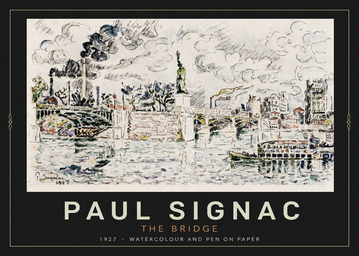 Signac The Bridge II No4 - Plakat