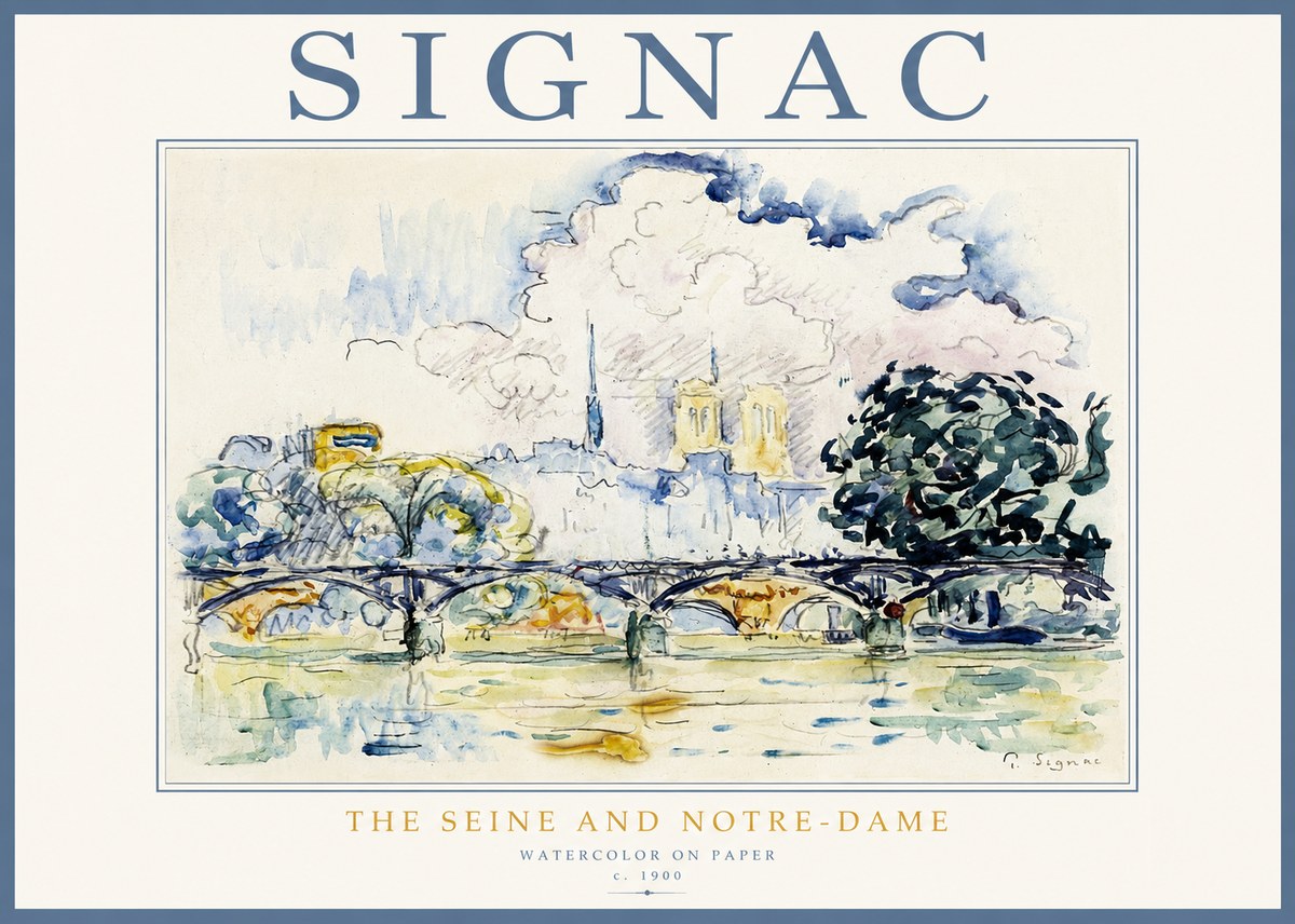 Signac The Seine and Notre-dame No2 - Plakat