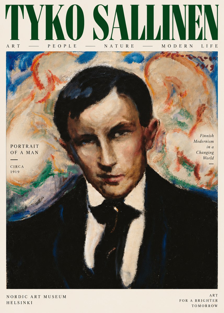 Tyko Sallinen Portrait of a Man II No4 - Plakat