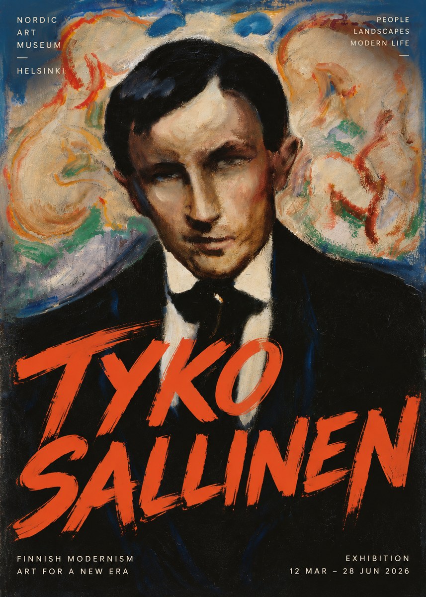 Tyko Sallinen Portrait of a Man II No5 - Plakat