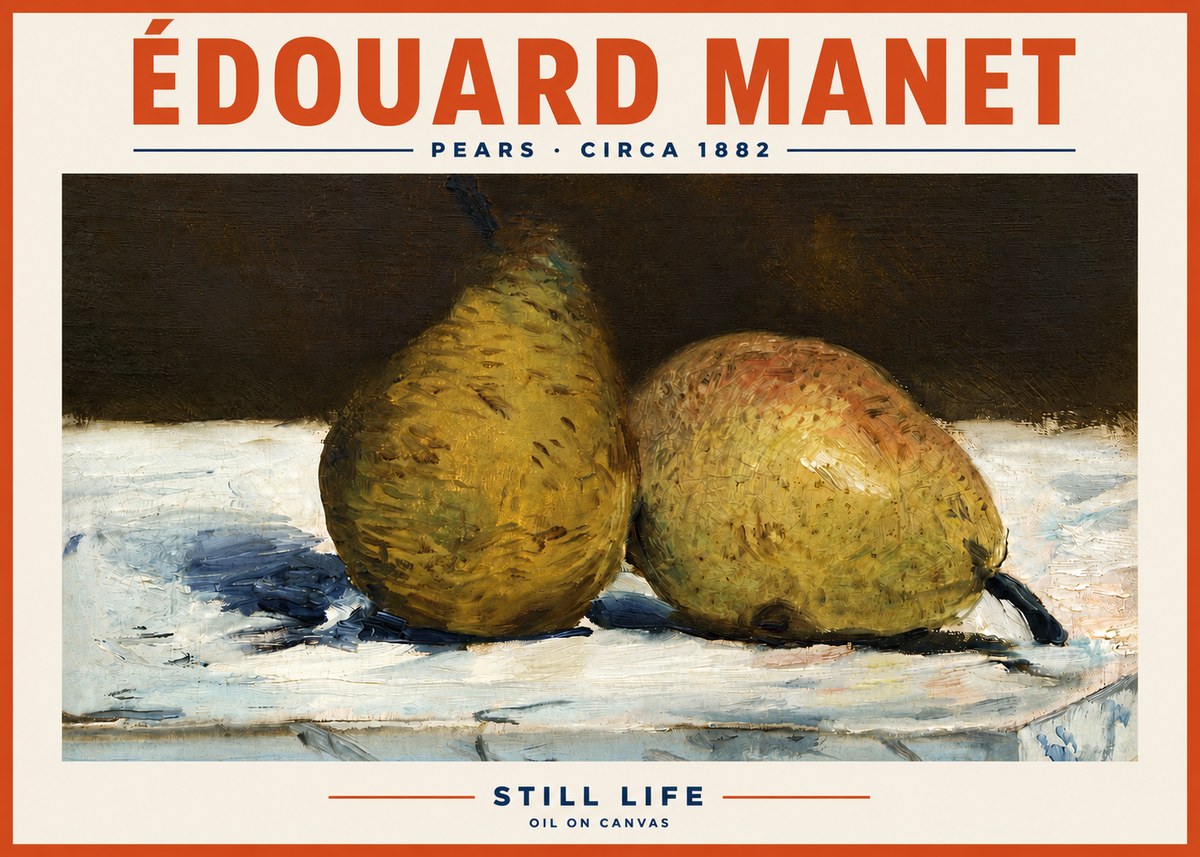 Édouard Manet Pears No6 - Plakat