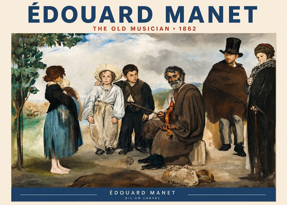 Édouard Manet The Old Musician - 1862 No3 - Plakat
