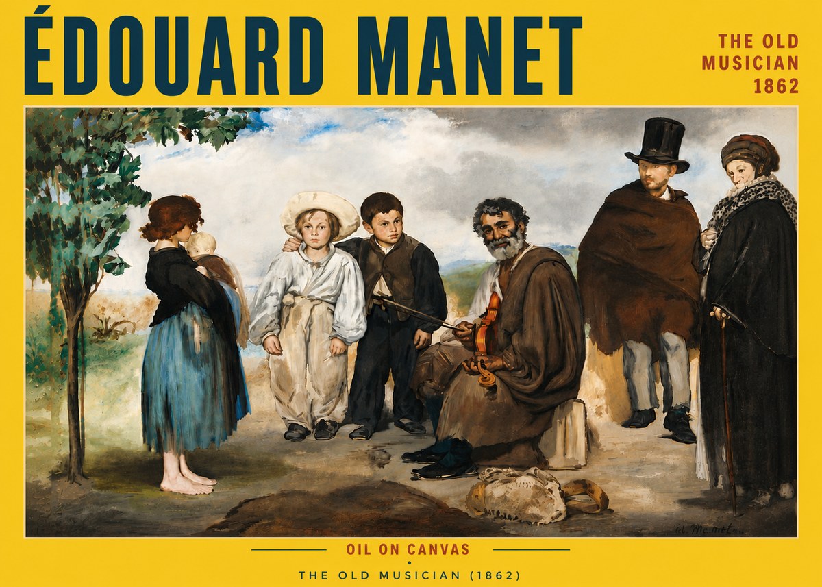 Édouard Manet The Old Musician - 1862 No6 - Plakat