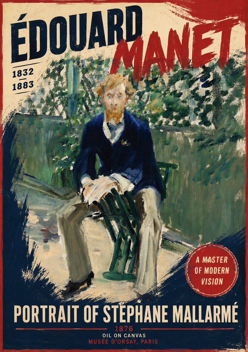 Édouard Manet Portrait of Stéphane Mallarmé II No3 - Plakat