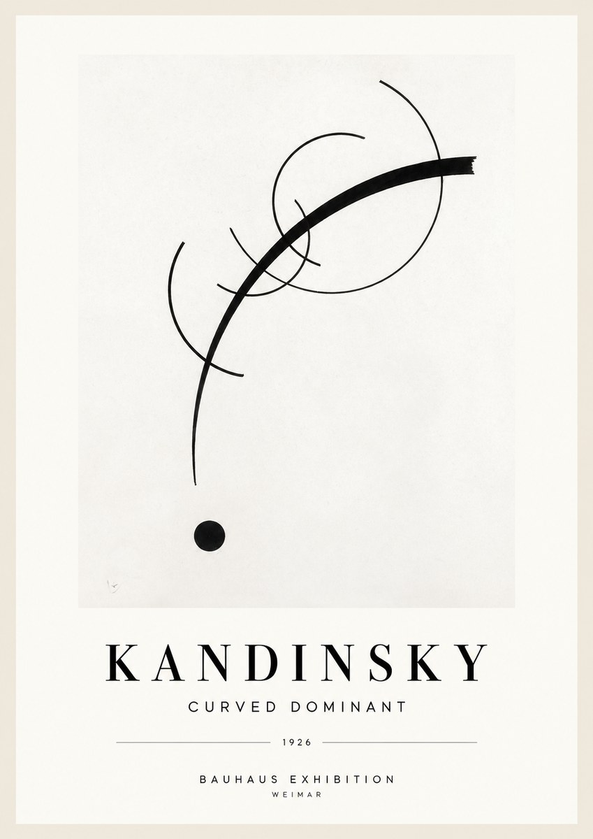 Kandinsky Curved Dominant No1 - Plakat