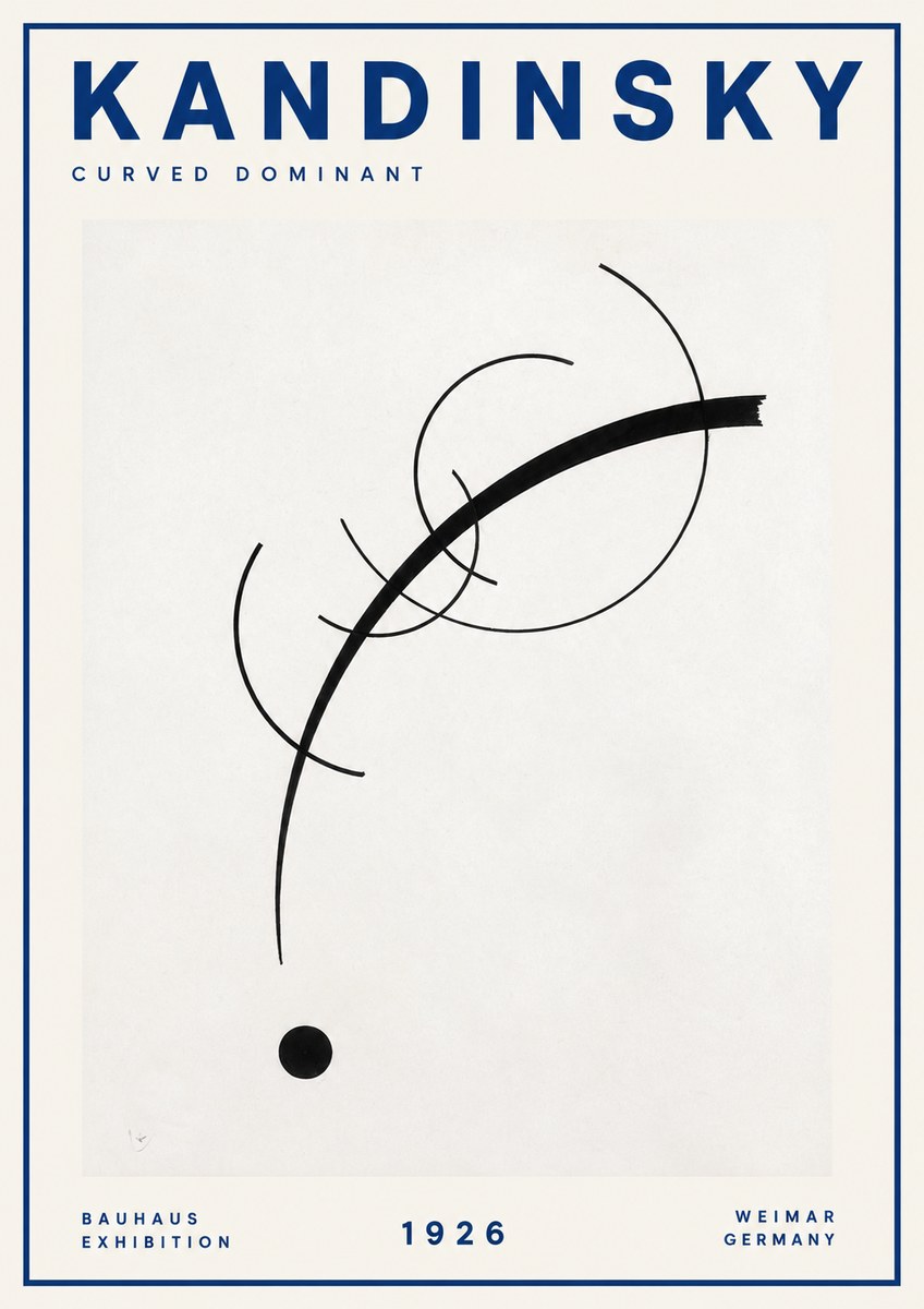 Kandinsky Curved Dominant No2 - Plakat