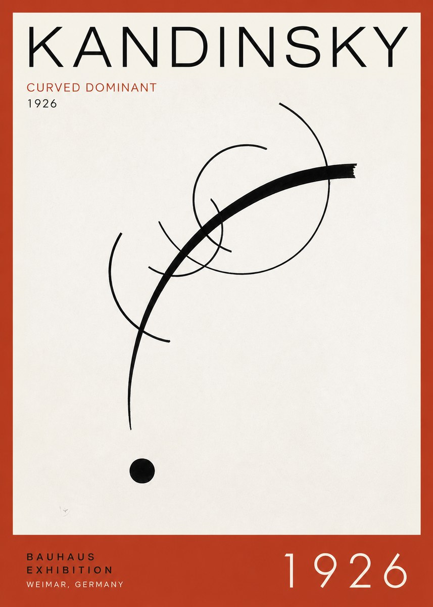 Kandinsky Curved Dominant No3 - Plakat