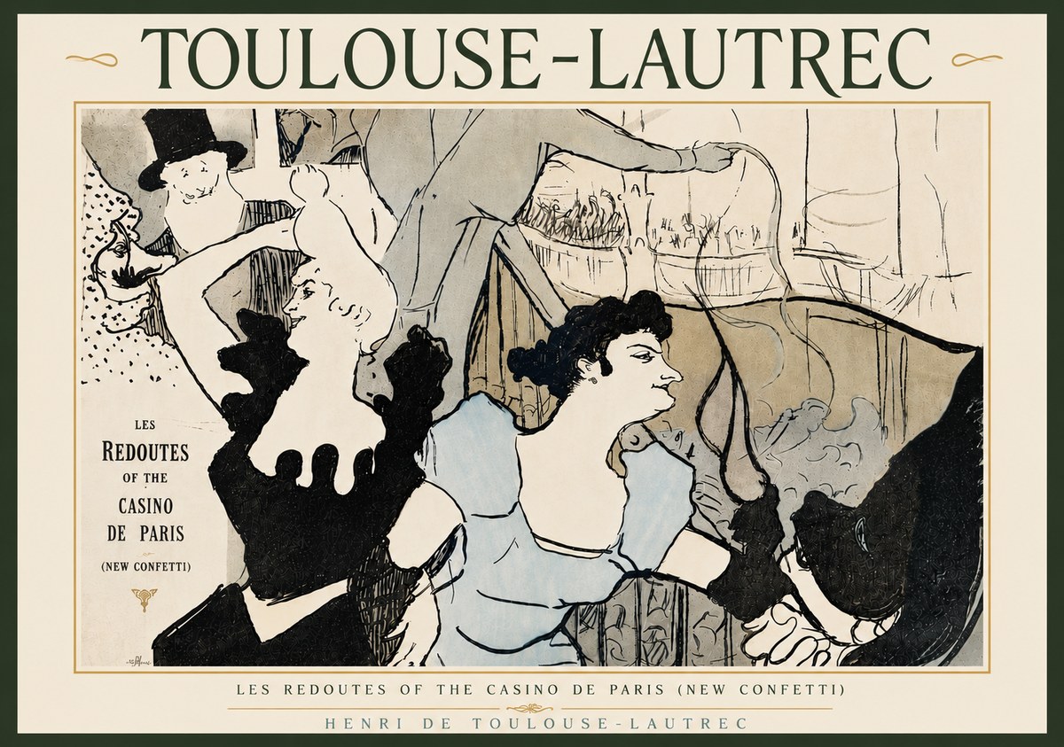 Toulouse-Lautrec Les Redoutes of the Casino De Paris (New Confetti) No6 - Plakat