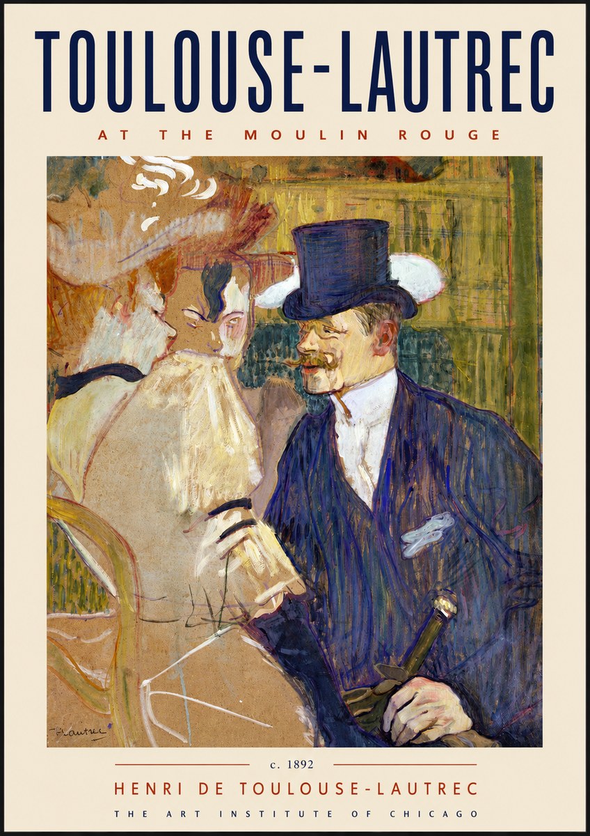 Toulouse-Lautrec At the Moulin Rouge No2 - Plakat