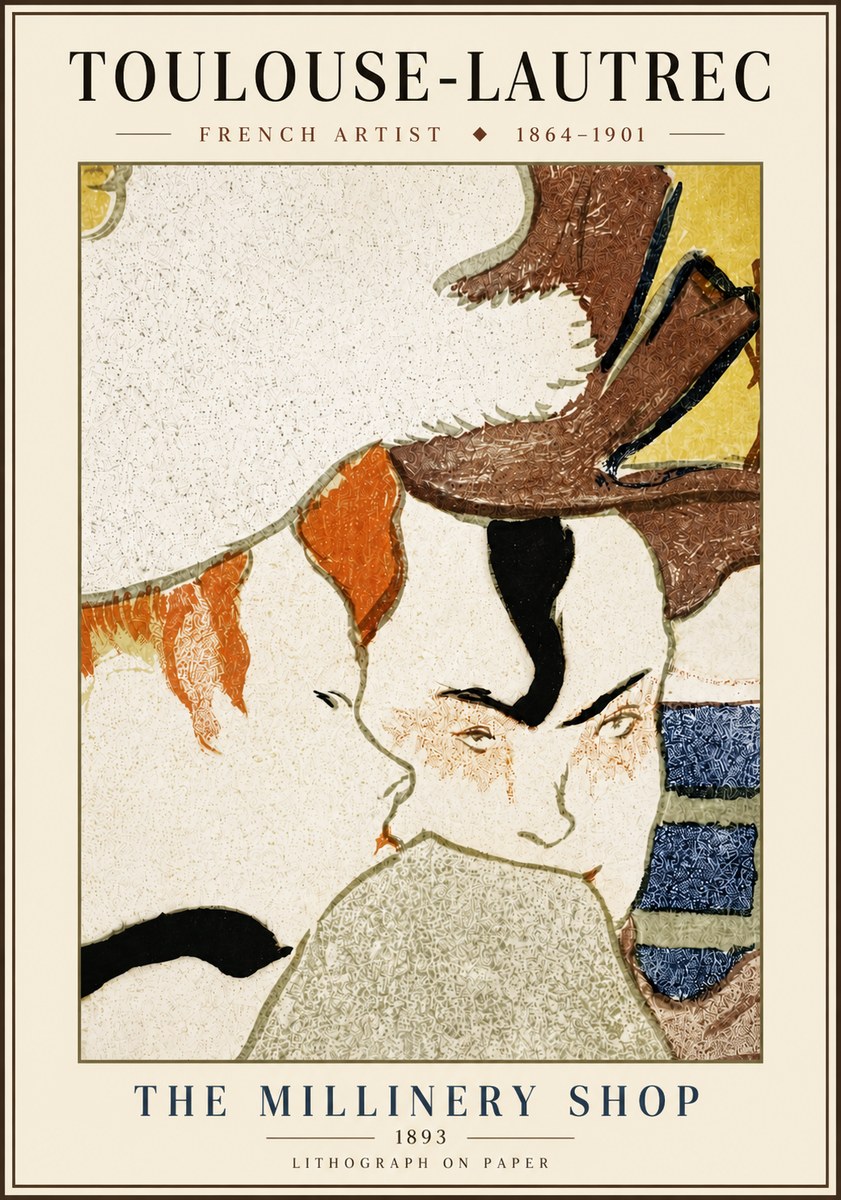 Toulouse-Lautrec The Millinery Shop No6 - Plakat