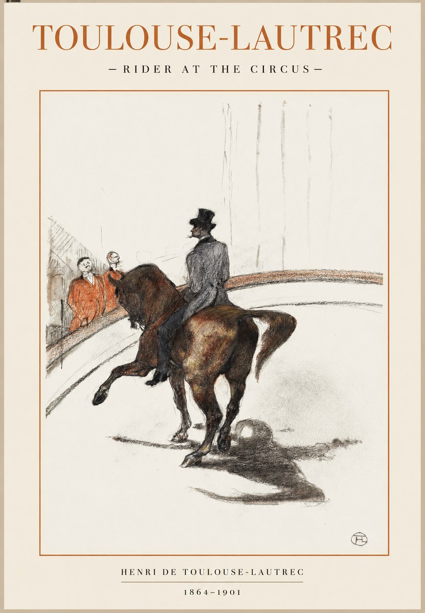 Toulouse-Lautrec Rider at the Circus No1 - Plakat