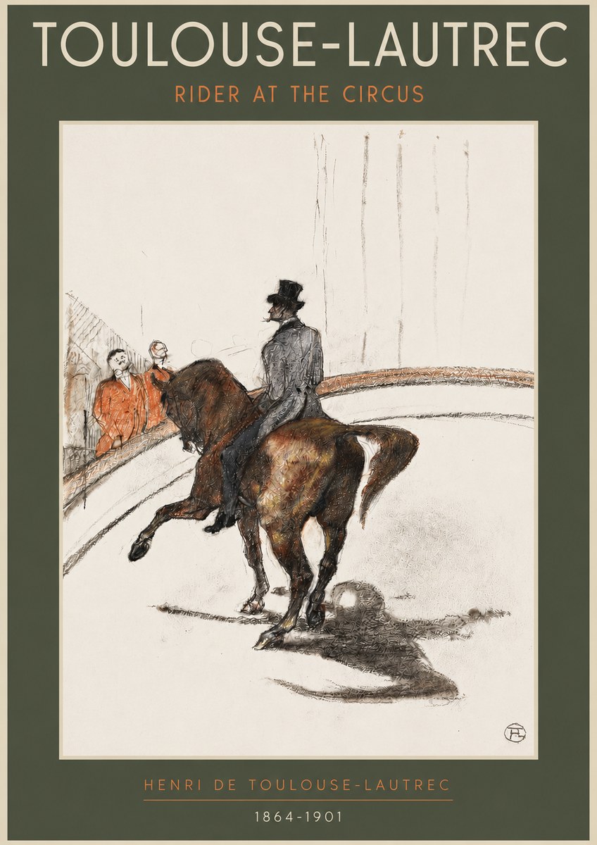 Toulouse-Lautrec Rider at the Circus No3 - Plakat