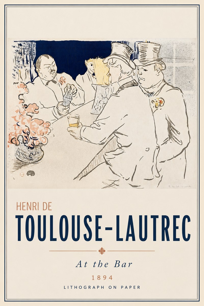 Toulouse-Lautrec At the Bar No3 - Plakat