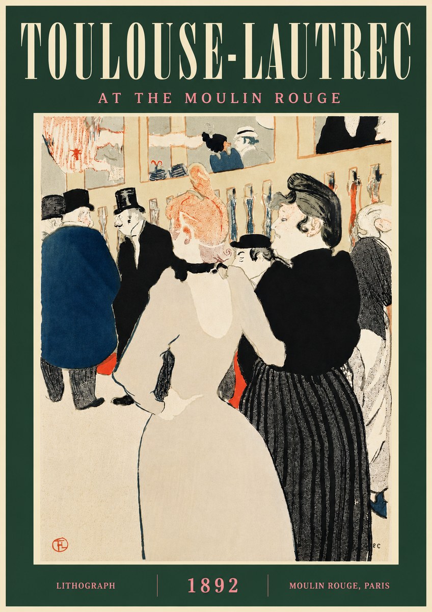 Toulouse-Lautrec At the Moulin Rouge VII No4 - Plakat
