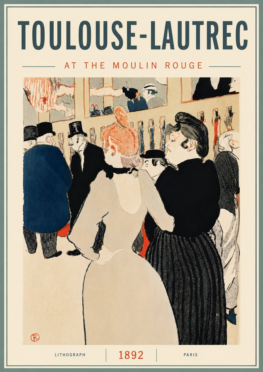 Toulouse-Lautrec At the Moulin Rouge No6 - Plakat