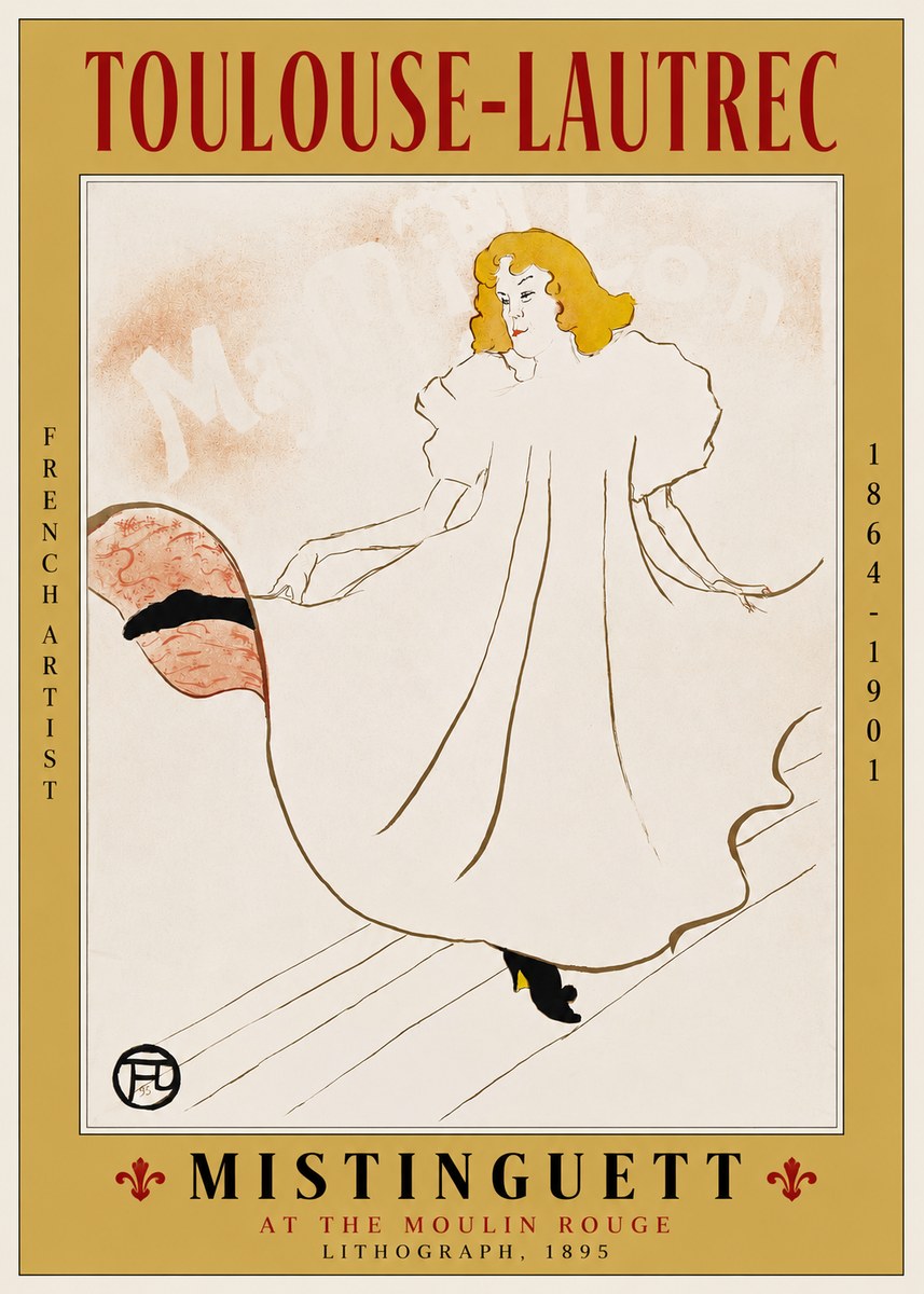 Toulouse-Lautrec Mistinguett at the Moulin Rouge No2 - Plakat
