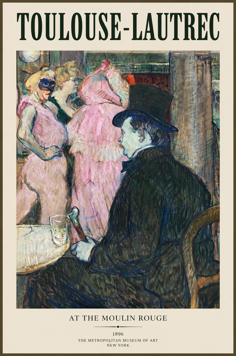Toulouse-Lautrec At the Moulin Rouge VIII No1 - Plakat
