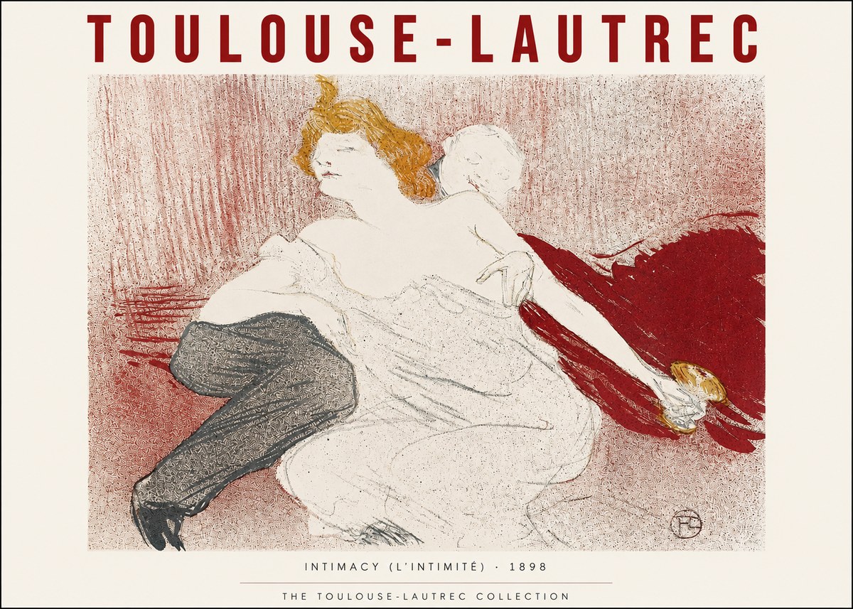Toulouse-Lautrec Intimacy (L'intimité) No2 - Plakat