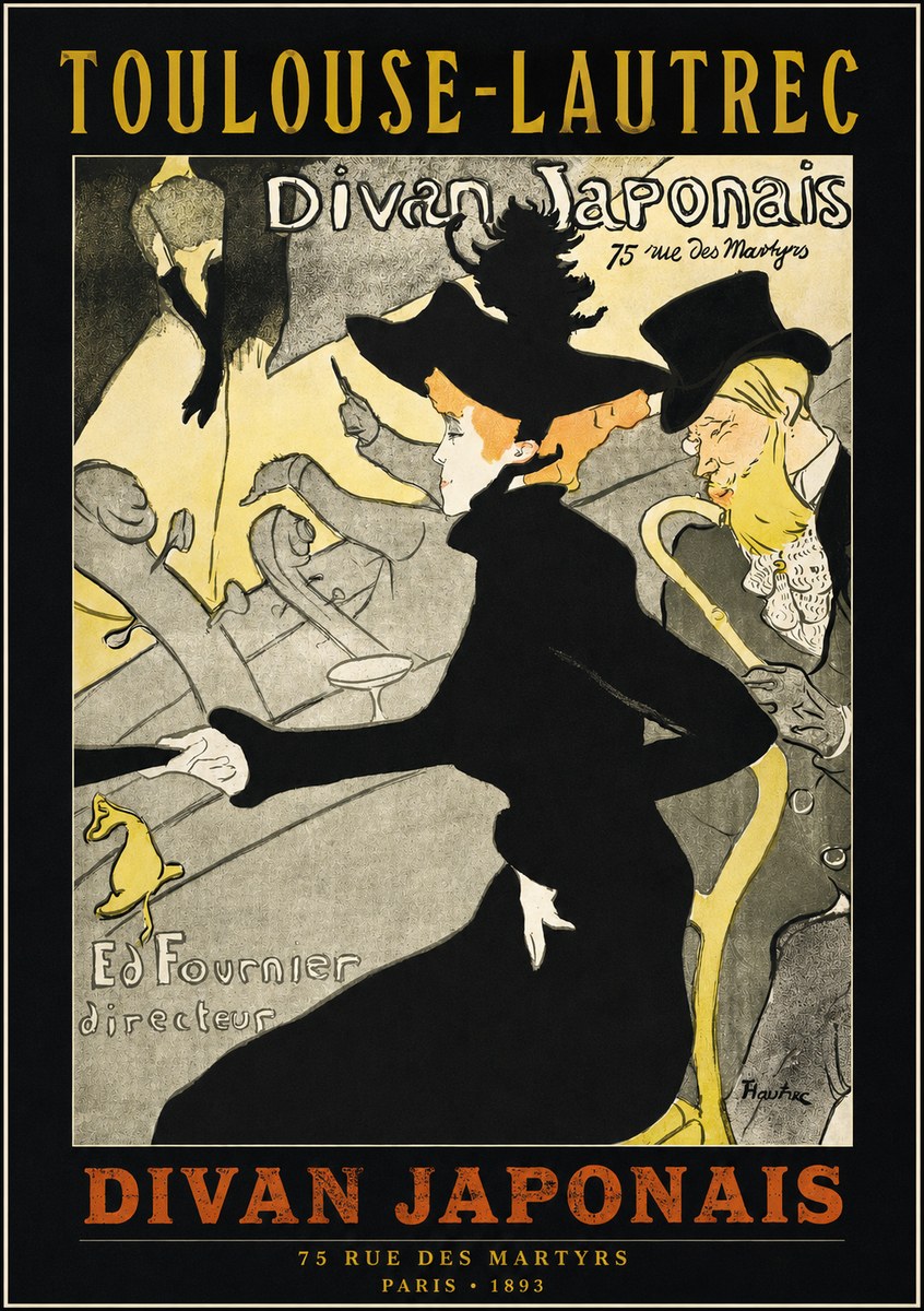 Toulouse-Lautrec Divan Japonais No2 - Plakat