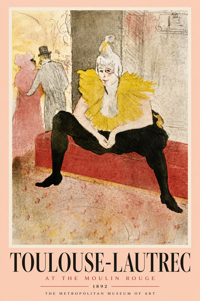 Toulouse-Lautrec At the Moulin Rouge No6 - Plakat