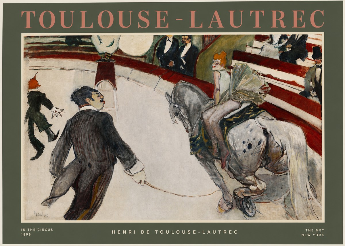 Toulouse-Lautrec In the Circus No2 - Plakat