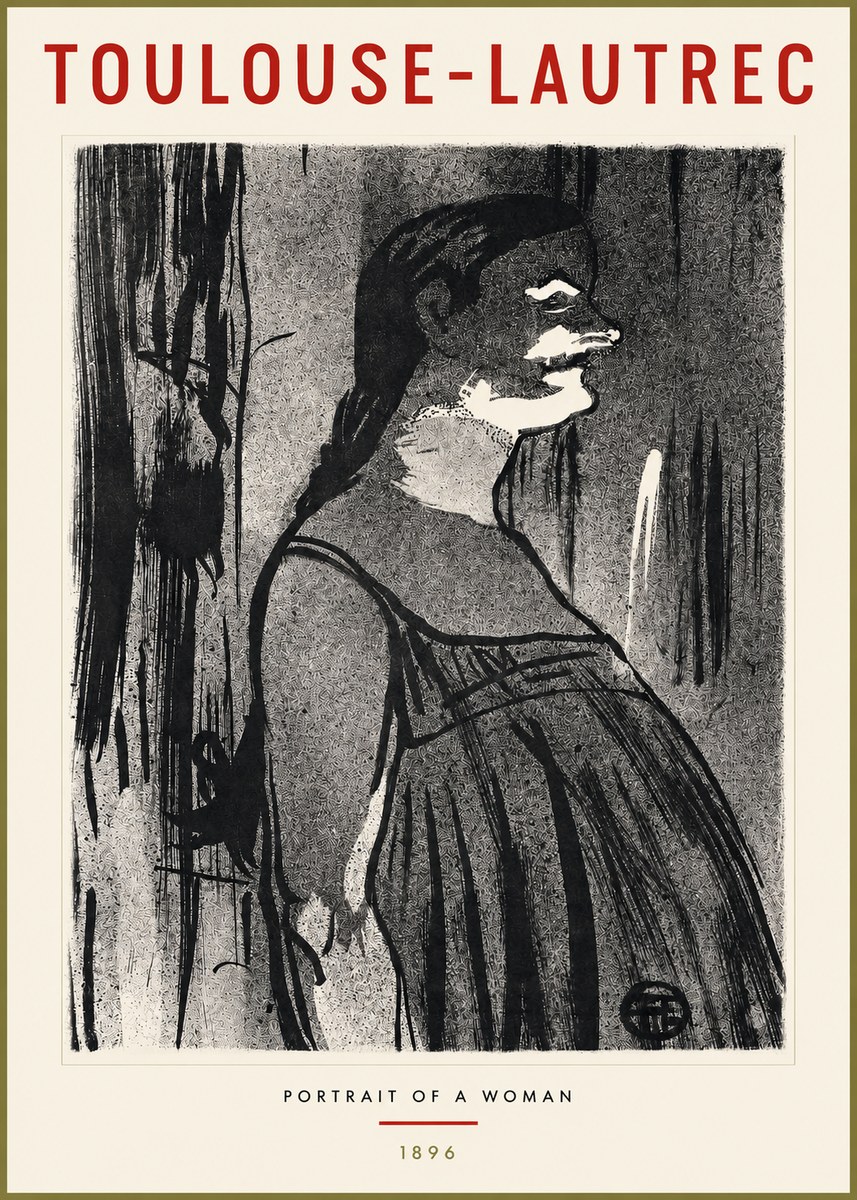 Toulouse-Lautrec Portrait of a Woman III No2 - Plakat