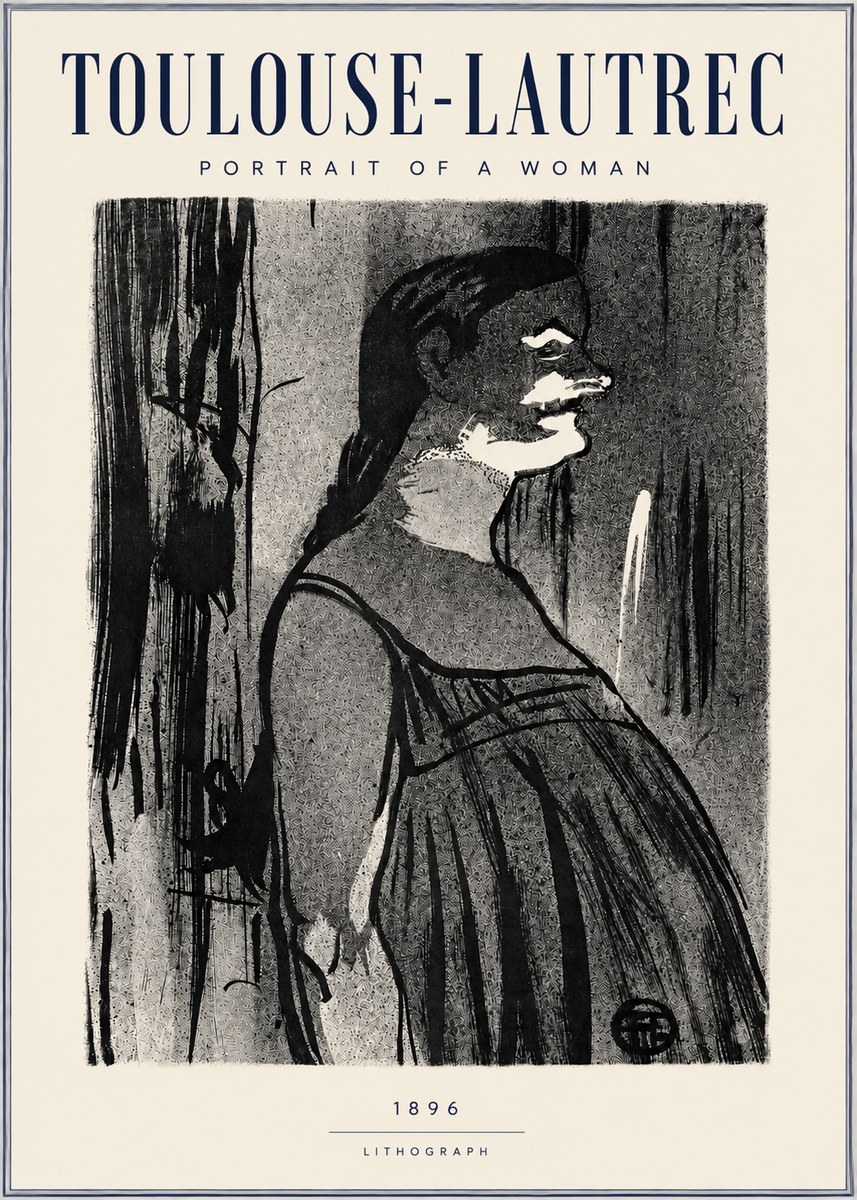 Toulouse-Lautrec Portrait of a Woman No3 - Plakat