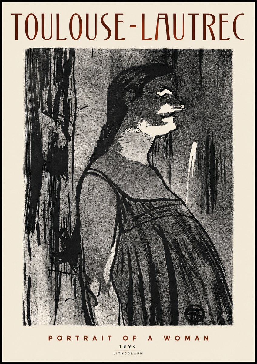 Toulouse-Lautrec Portrait of a Woman III No4 - Plakat