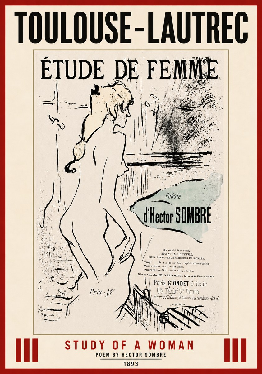 Toulouse-Lautrec Étude De Femme No5 - Plakat