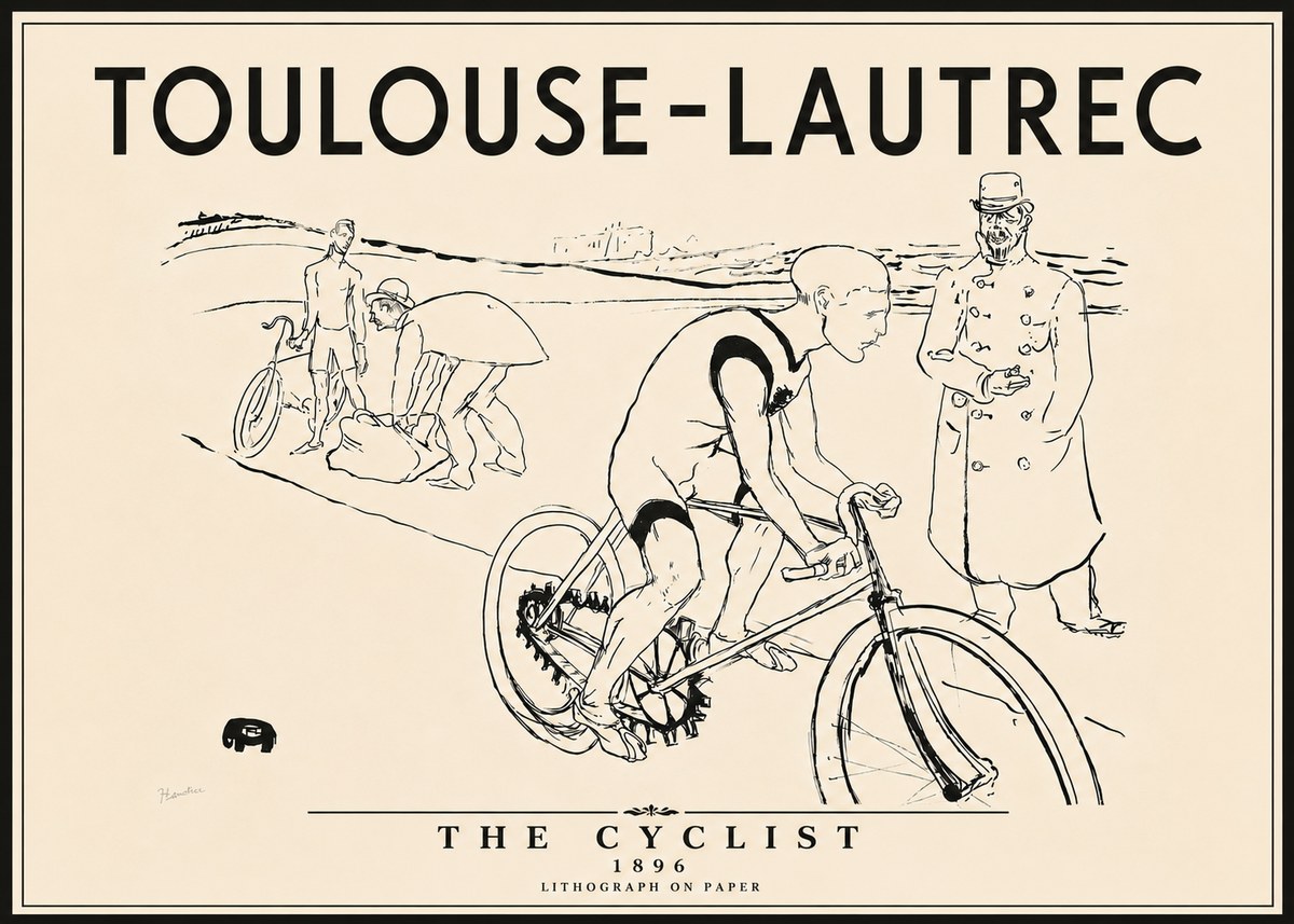 Toulouse-Lautrec The Cyclist No6 - Plakat