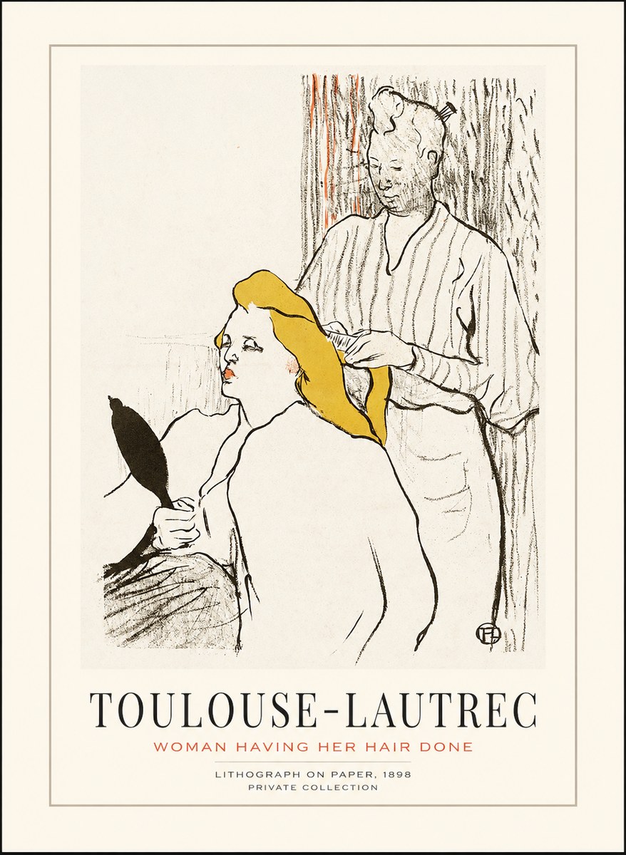 Toulouse-Lautrec Woman Having Her Hair Done No1 - Plakat