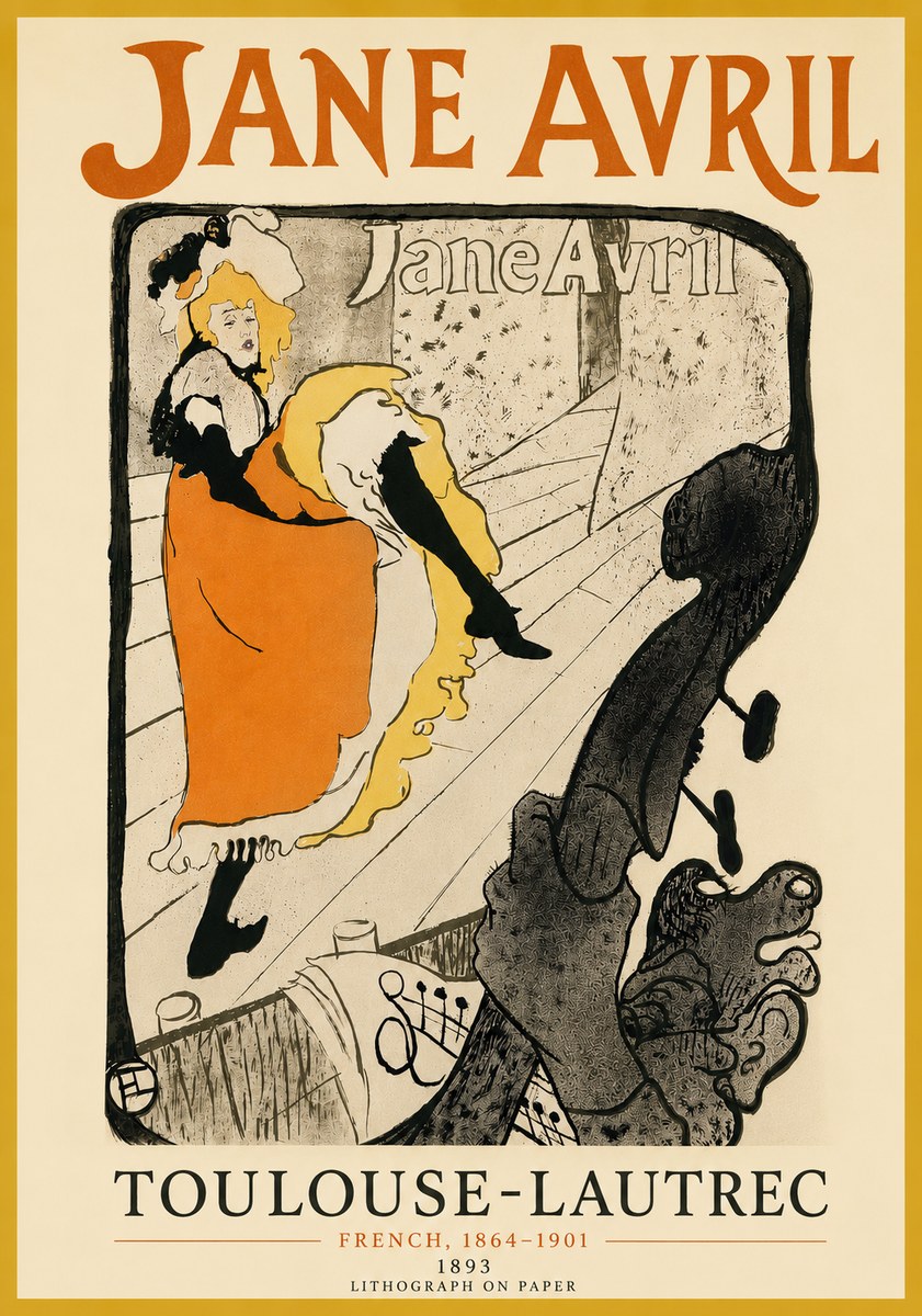 Toulouse-Lautrec Jane Avril II No5 - Plakat