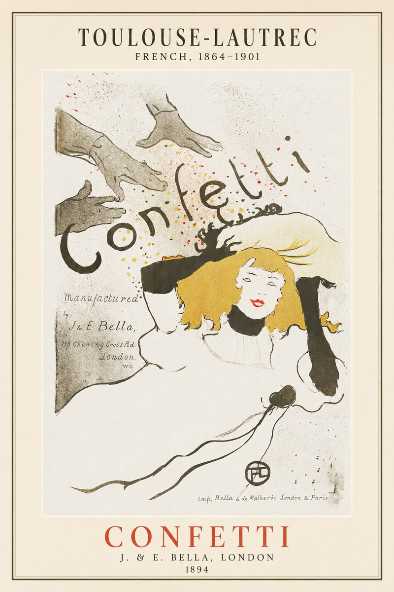 Toulouse-Lautrec Confetti No1 - Plakat