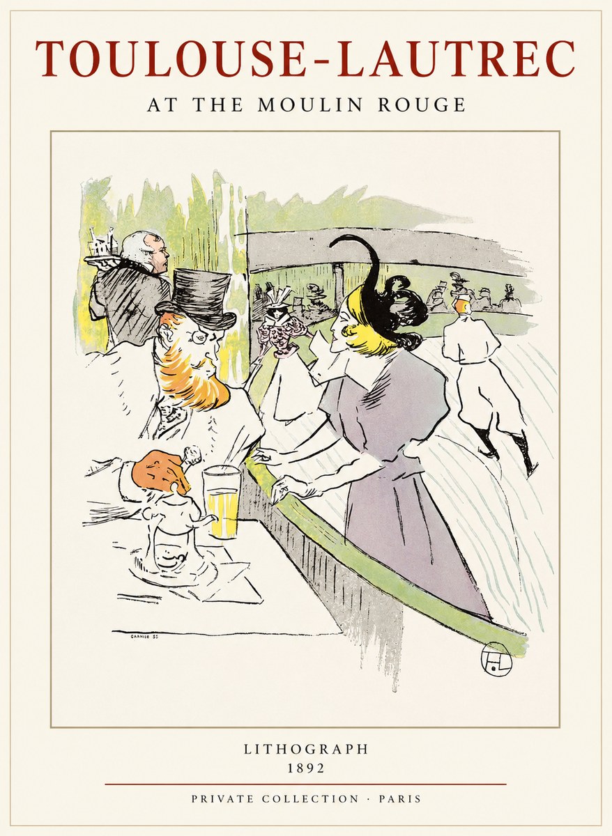 Toulouse-Lautrec At the Moulin Rouge XV No1 - Plakat
