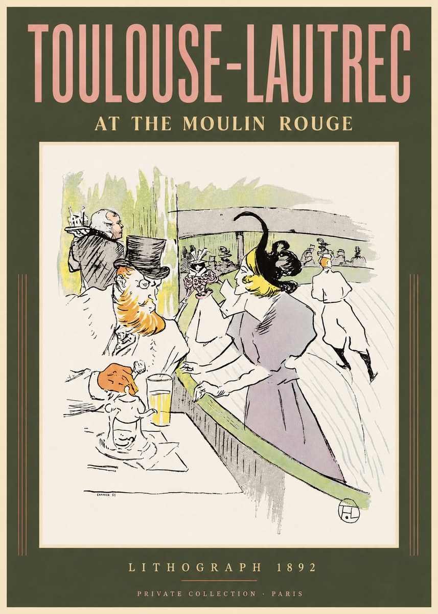 Toulouse-Lautrec At the Moulin Rouge XV No2 - Plakat